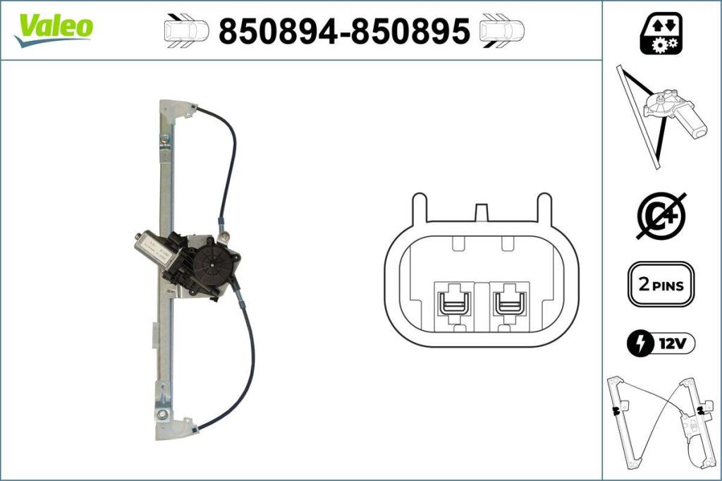 Elevador de vidro VALEO 850894